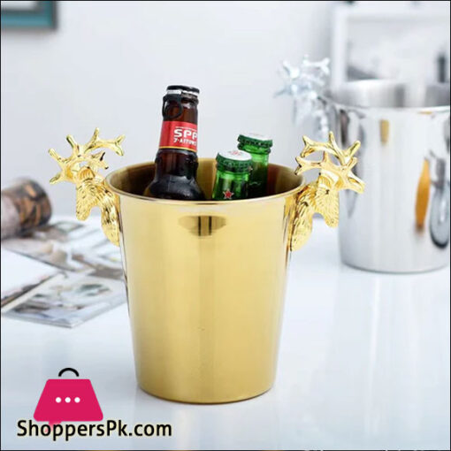 Elegant Deer Head Ice Wine Bucket Wine Champagne Barrel Bar Banquet - 5Liter