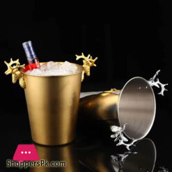Elegant Deer Head Ice Wine Bucket Wine Champagne Barrel Bar Banquet - 5Liter