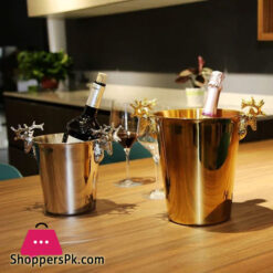 Elegant Deer Head Ice Wine Bucket Wine Champagne Barrel Bar Banquet - 5Liter