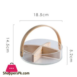 Handmade Glass Basket Food Storage Box Nordic Style Tableware Durable Dried Fruit Snack Dish Plate Home Kitchen Accessories