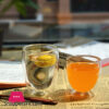 Heat Resistant Double Wall Glass Milk Coffee Water Juice Cup - 80Ml