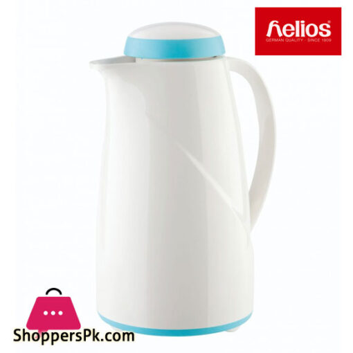 Helios Thermos Flask 1.5 Liter White Aqua Germany Made
