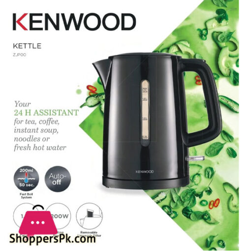 Kenwood Electric Kettle 1.7L Cordless Electric Kettle 2200W with Auto Shut-Off & Removable Mesh Filter ZJP00