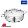 Korkmaz Alfa Stainless Steel Low Casserole 28X9Cm 5.5Liter Turkey Made 2 Korkmaz Alfa Stainless Steel Low Casserole 28X9Cm 5.5Liter Turkey Made