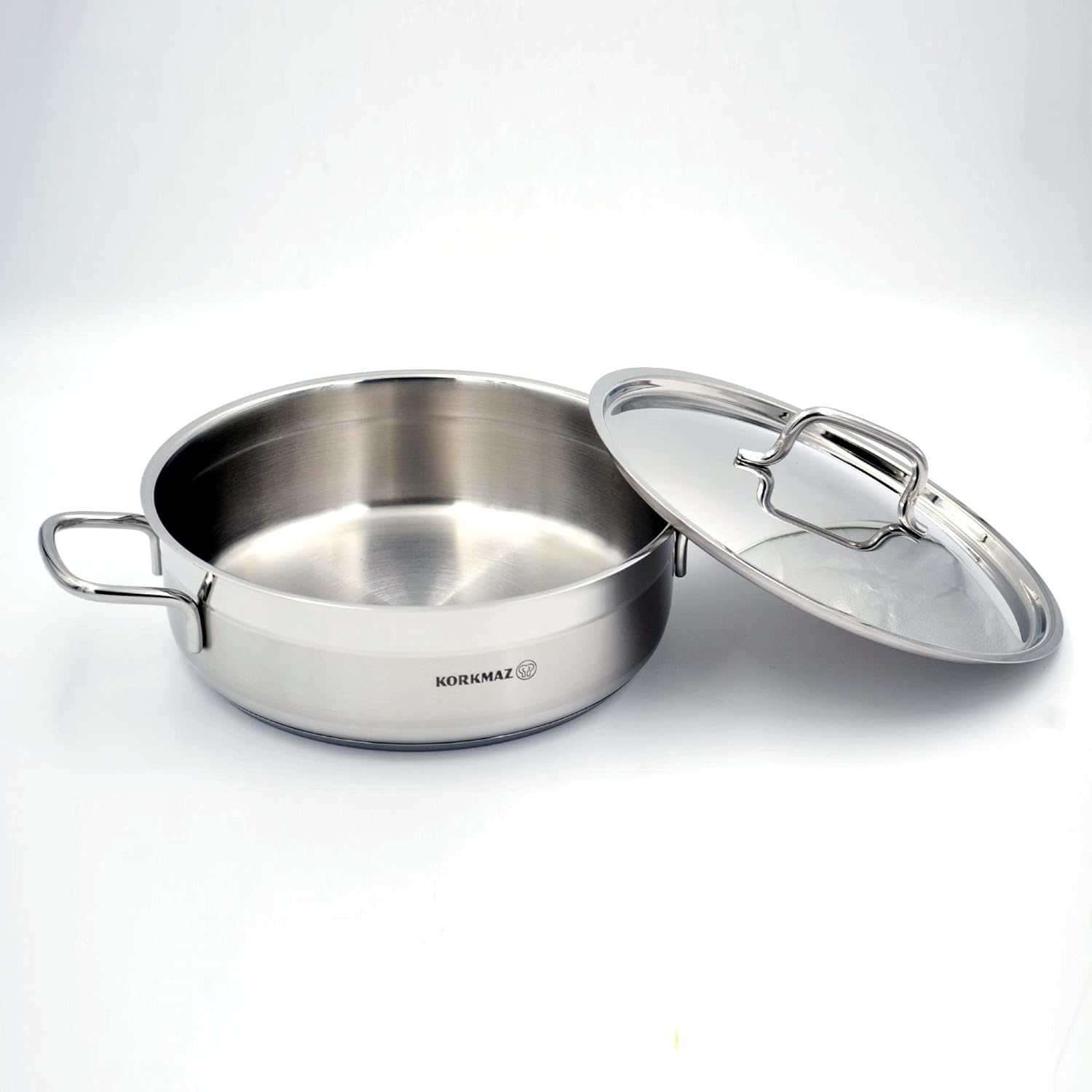 Korkmaz Alfa Stainless Steel Low Casserole 24X8 Cm 3.5 Liter Turkey Made 8 Korkmaz Alfa Stainless Steel Low Casserole 24X8 Cm 3.5 Liter Turkey Made