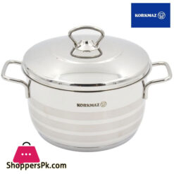 Korkmaz Astra Stainless Steel Casserole 26x15 cm / 8.0 liter Turkey Made