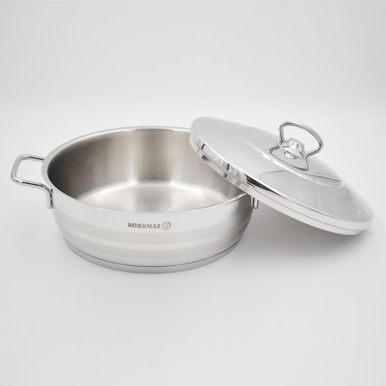 Korkmaz Astra Stainless Steel Low Casserole 26X10 Cm 5.3 Liter Turkey Made