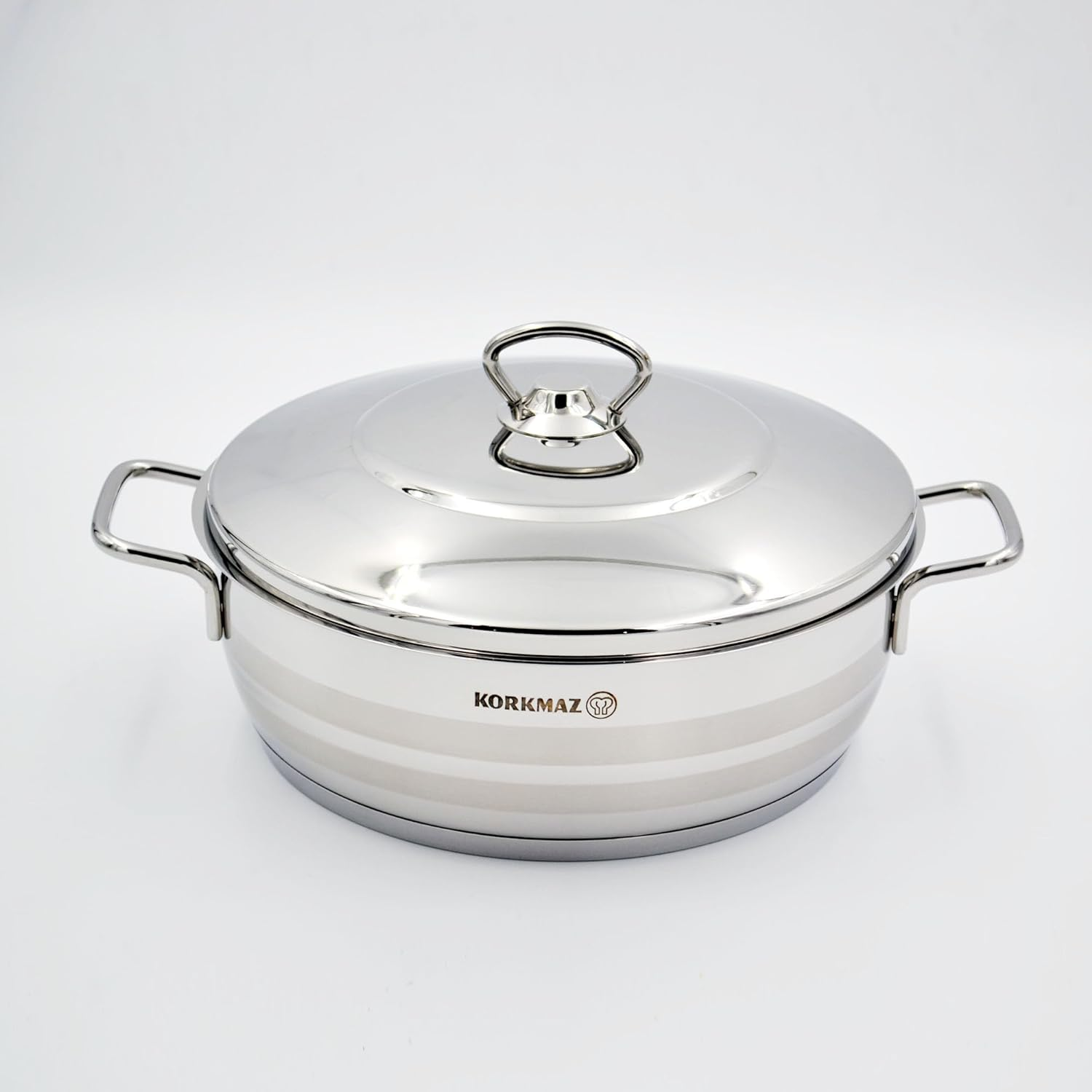 Korkmaz Astra Stainless Steel Low Casserole 26X10 Cm 5.3 Liter Turkey Made