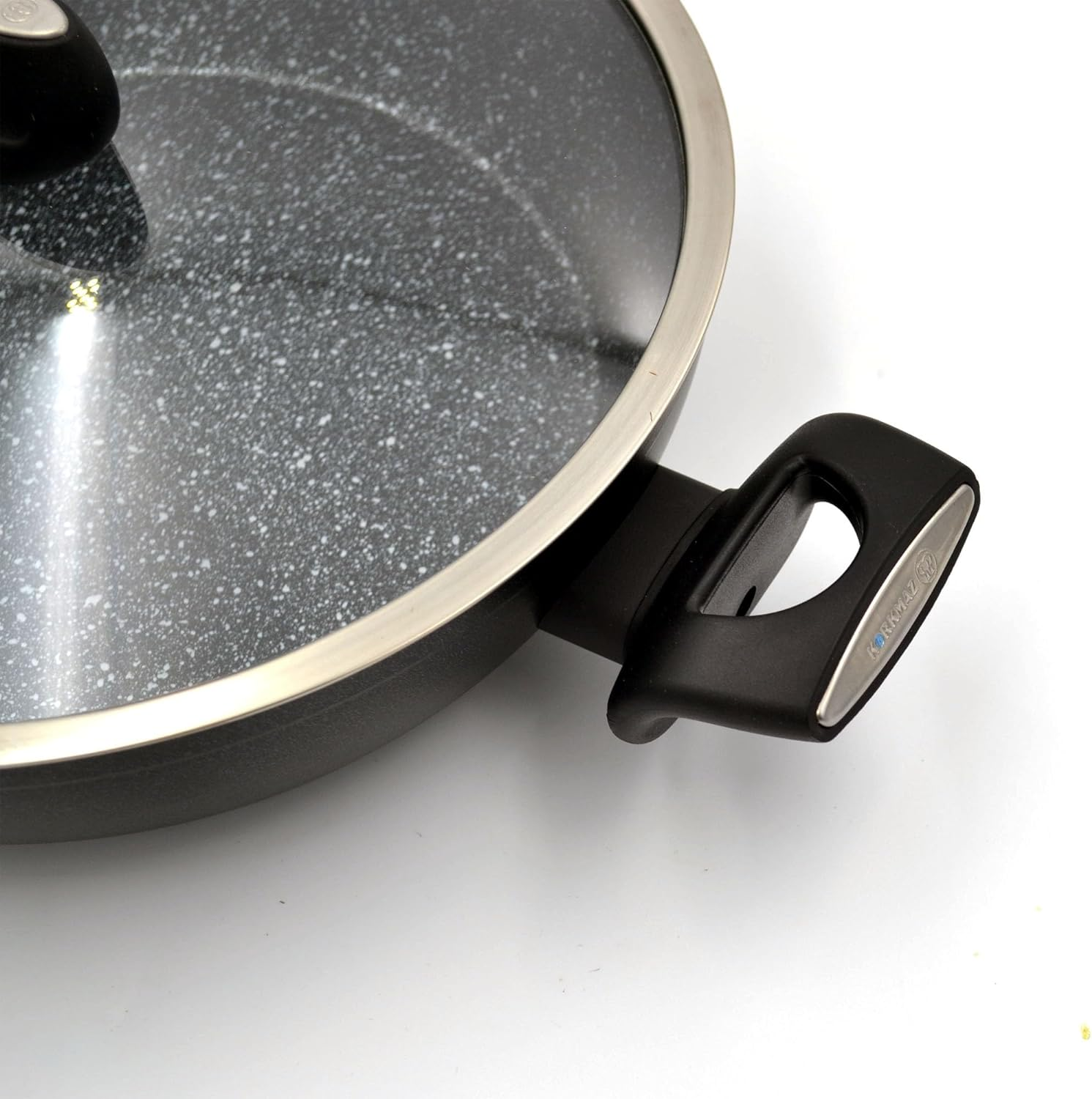 Korkmaz Nora Granite Stainless Steel Casserole Pot 28X7 - Non-Stick Coating With Scratch Resistance Turkey Made