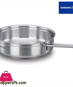 Korkmaz Stainless Steel Alfa Frypan 24x6CM 2.7 Liter Turkey Made