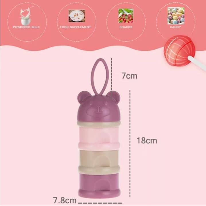 Milk Powder Container Top 3 Racks 120 Ml Each – Multicolor