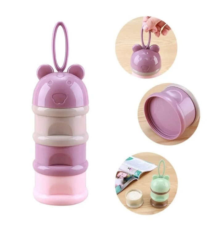Milk Powder Container Top 3 Racks 120 Ml Each – Multicolor