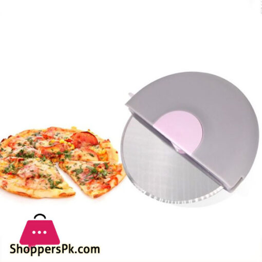 Pizza Cutter Washable Portable Pancake Knife with Lid for Dough Pastry Curved Handle Rotating Kitchen Baking Tools