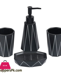Porcelain Bathroom Accessory Set 4 Pieces - Image 2