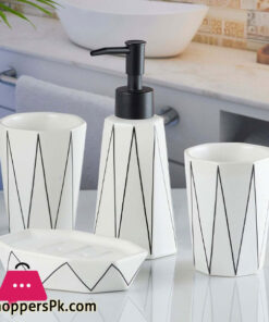 Porcelain Bathroom Accessory Set 4 Pieces