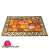 Printed Door Mat With Rubber Perforated Pattern Border 45 x 75 CM