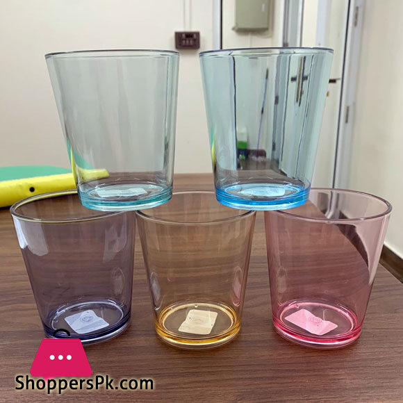 Pure Acrylic Material Drinking Glass For Water 350Ml (Pack Of 6)