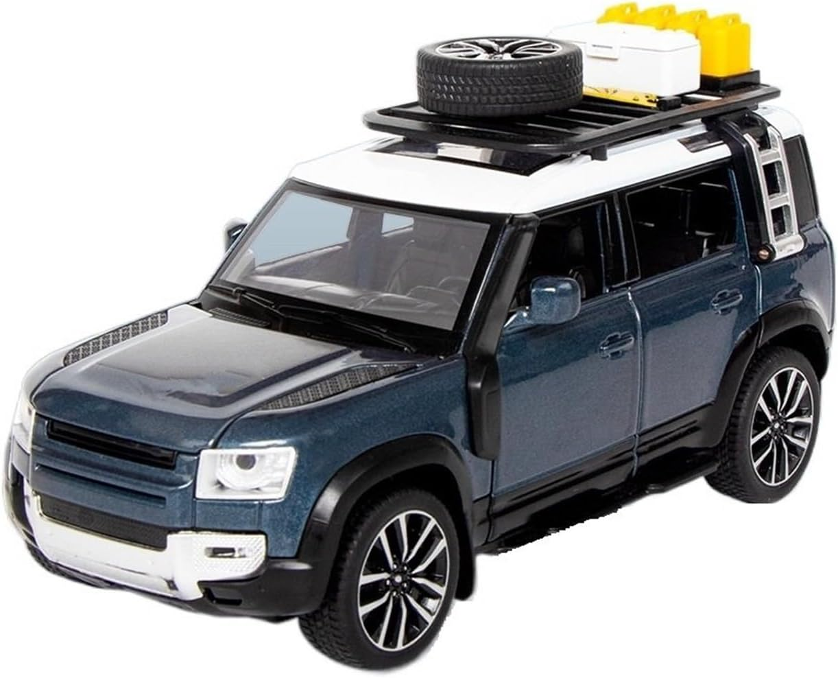 Scale 1:32 For Land Rover Defender Off-Road Car Diecast Metal Alloy Model Sound Light Pull Back Car Toy Decorative Ornaments