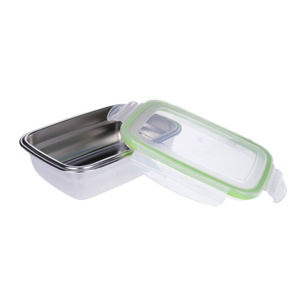 Stainless Steel Container With Clip Lid Freshness Box Lunch Box 1800Ml