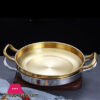 Golden Spanish Paella Pan Stainless Steel Golden Seafood Pot Cookware For Kitchen With Handle 30Cm