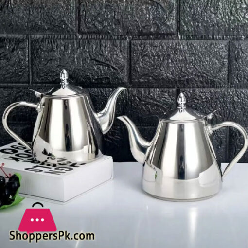 Stainless Steel Tea Pot Teko Coffee Pot With Mesh Filter 2 Liter