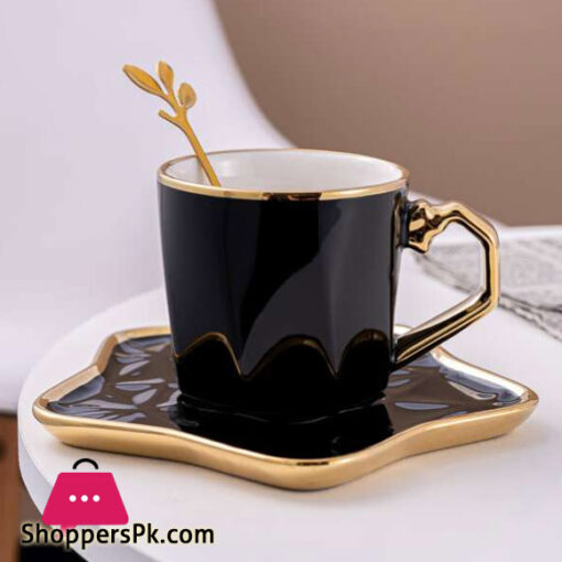 Streamlined Coffee Cup and Saucer with Spoon MG-206
