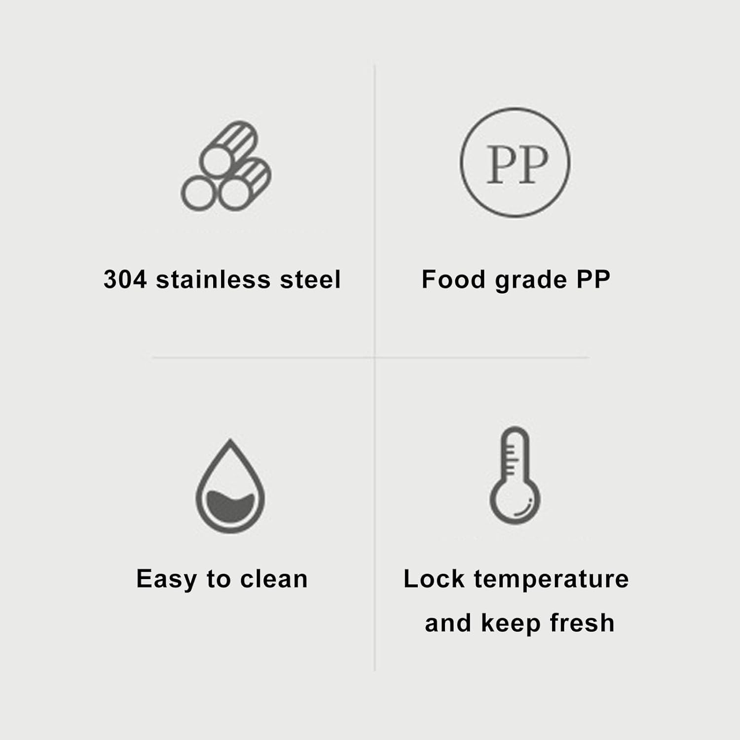 Thermal Lunch Box Safe 304 Stainless Steel Portable Insulated Food Container With Lid For School 2Pcs 1300Ml