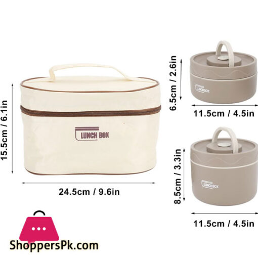 Thermal Lunch Box Safe 304 Stainless Steel Portable Insulated Food Container with Lid for School 4Pcs 2600ML