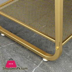 Three Layers Shoe Rack Wrought Iron Metal Creative Table Gold