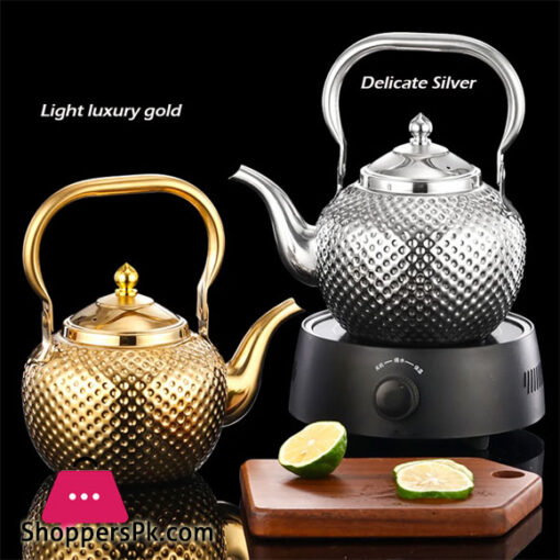 1.2L Teapot with Infuser Stainless Steel Water Boilers Tea Maker Water Kettle for Induction/Gas