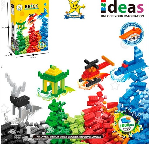 1000 Pcs Ideas Building Block Set, Mix