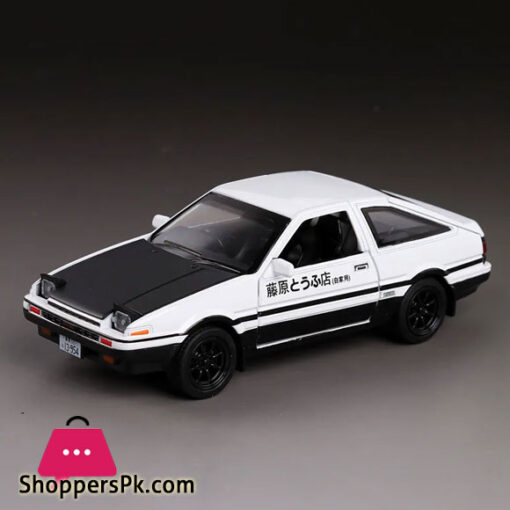 1:28 INITIAL D AE86 Alloy Car Model Diecasts & Toy Vehicles With Sound Light Pull Back Car Collection Kids Toys Gift