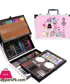 145 Pieces Painting Art Set Children's Painting Box Brush Crayon Artist Printing Art Set Aluminum Box