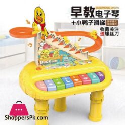 2 in 1 Multifunction Early Education Track Duck Slide Piano set 5 Modes