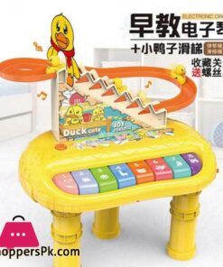 2 in 1 Multifunction Early Education Track Duck Slide Piano set 5 Modes