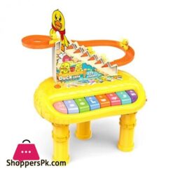 2 In 1 Multifunction Early Education Track Duck Slide Piano Set 5 Modes