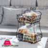 2 Tier Fruit Basket Bread Storage Display Stand With Screws Free Design