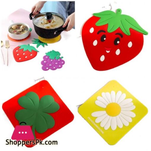 2pcs Table Coasters Beer Coasters Round Placemat Cushion Table Coasters Fruit Silicone Bowl Placemats Nordic Dish Mat Decorate Insulation Pads Yellow Table Mat Desktop Mat