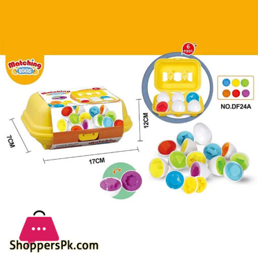 6 Pcs Smart Eggs Puzzle Toys for Kids Early Education Recognize Color Shape Matching Puzzle 3D Egg Montessori Math