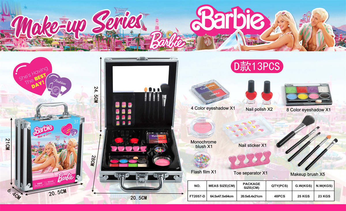 Barbie Girl Makeup Set 13 Pcs