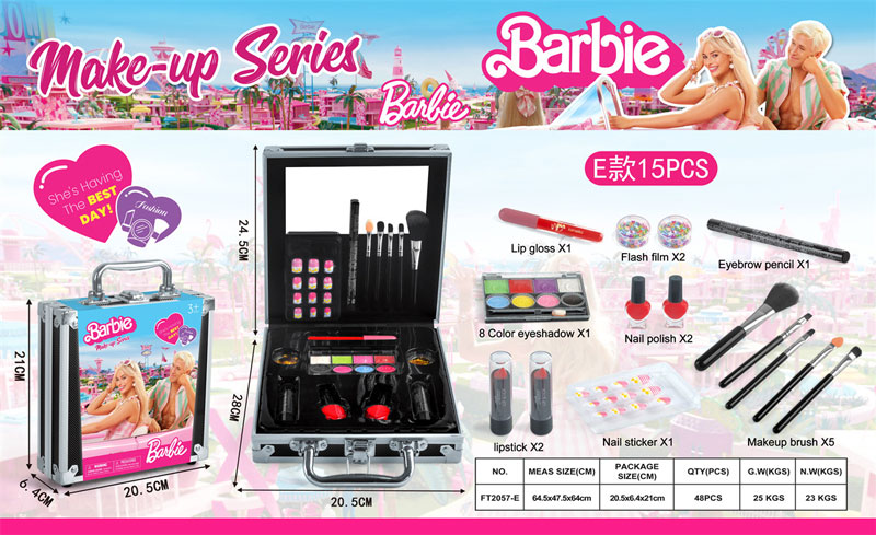Barbie Girl Makeup Set 15 Pcs