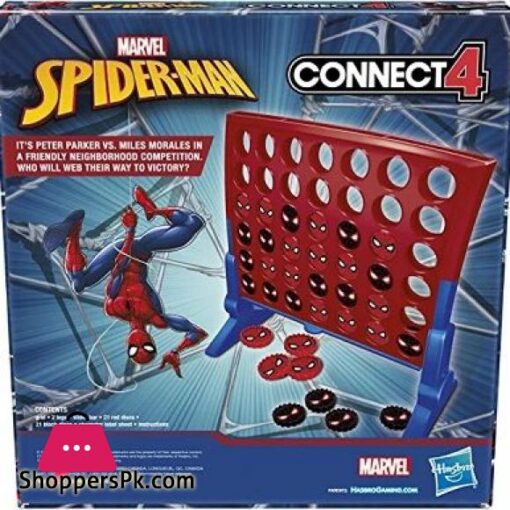 Connect 4 Game Marvel Spider Man Edition Connect 4 Gameplay Strategy Game for 2 Players Fun Board Game for Kids Ages 6 and Up