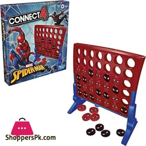 Connect 4 Game Marvel Spider Man Edition Connect 4 Gameplay Strategy Game for 2 Players Fun Board Game for Kids Ages 6 and Up