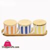 T04 94 3 Piece Jar Set With Tray