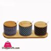 T04 04 3 Piece Jar Set With Tray