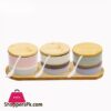 T04 91 3 Piece Jar Set With Tray
