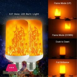 E27 Led Er Flame Light Bulb Simulated Burning Fire Effect Night Lamp