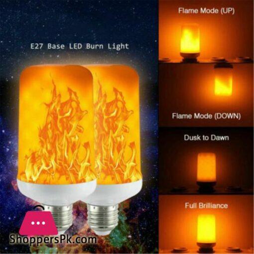 E27 LED er Flame Light Bulb Simulated Burning Fire Effect Night Lamp