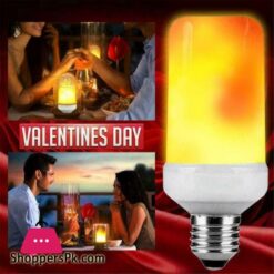 E27 Led Er Flame Light Bulb Simulated Burning Fire Effect Night Lamp