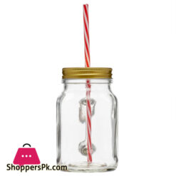 Glass Mason Jar Golden Lid - 600 Ml 1 Pieces